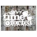 Miniatyrbillede 2 af 5: For Time For Tea Bogstaver Vimpel Metal Skæredør Stencil Diy Prægnings Templa