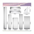 Miniatyrbilde 5 av 5: 1 sett Linjal Rustfritt Stål Mesh Linjal 216 400 520 599 699 800 1020 Blankt Rutenett 5d Diamant Kunst Linjal