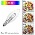 Miniatyrbilde 4 av 5: E14 Glødelampe Stearinlys Pære 60w 230v, E14 Flammepære, Dimbar Varm Hvit 2700k, 650lm, C35 Klar Pære, Kompatibel Lysekrone, Skrivebordslampe, Pakke med 6
