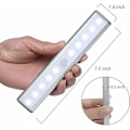 Pikkukuva 3 / 5: 10 LED-lamppua, Langaton, USB-Latautuva, Magneettinen, Liiketunnistin, Kannettava. Kaappivalo, Hätävalo, Lapsen Yövalo, Apulaite, Hopea