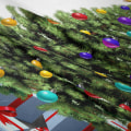 Miniatyrbilde 5 av 5: Julepynt på salg og ut salg - Juletre veggteppe, grønt tre, dekorativt veggteppe, hjemmedekorasjon