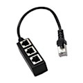 Miniatyrbilde 1 av 2: Lan Ethernet-kabelsplitter - Nettverkskabel hann til hunn RJ45 forlengelsesadapter