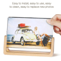 Miniatyrbillede 4 af 5: U-formet Akryl Foto Ramme Kreativ Massiv Træ Hjem Desk Dekoration Til Kontor/soveværelse/stue