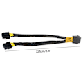 Miniatyrbillede 4 af 5: 8-polet CPU-kabel, hun til han, flettet, med Y-splitter, strømforlængerledning