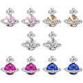 Miniatyrbillede 1 af 5: 10 stk. Planet Negle Rhinestones Legering Diamant Krystal Charm Luksus Neglekunst 3d Skinnende Saturn Form Negle Diy Håndværk Neglekunst Kvinde Pige Tilbehør