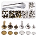 Miniatyrbild 5 av 5: 25 Kit Canvas Snap Set 100 st 15mm Rostfritt Stål Snap Button Press Studs