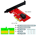Miniatyrbillede 3 af 5: SFF 8643 til PCIe 4x adaptermodul 2,5 tommer U.2 PCIe-nvme 36-bens SSD-konverterkort til stationær pc til Windows 10/8