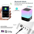 Miniatyrbild 2 av 5: Led Färgglad Ljus Bluetooth Högtalare Bärbar Usb Nattljus Alarmklocka Klappa Ljus Trådlös Ljud