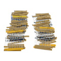 Miniatyrbillede 1 af 5: 640 stk. 64 værdier 1r - 10mr 1/6w 1% metalfilm modstande assorteret sæt