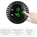 Pikkukuva 3 / 5: Auton elektroninen kello, auton LED-kello kosketusnäyttö 12v/24v vedenpitävä auton digitaalinen kello Mini LED-digitaalinen kello moottoripyörän kello Halkaisija 2,01 tuumaa C:lle