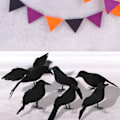 Miniatyrbilde 5 av 5: Halloween Svart Kråke Halloween Hagedekorasjon Kråke Seksdelt Sett