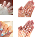 Miniatyrbild 2 av 5: 100 st kristallrosett nagelcharms DIY nagelkonst 3d rosetter nagelkonstdekoration 9