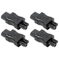 Miniatyrbilde 1 av 5: IEC320 C8 til IEC320 C5 Konverter 10A 250V 2.5A 250V Strømkabeladapter for Bærbar PC Strømadapter UPS Server 4stk?