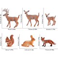 Miniatyrbilde 2 av 5: Figurer Dyrefigurer, 6 stk Miniatyr Dyrefigurer Modell Realistiske Plast Ville Dyr Kake Topper For Hjem Rom Dekor