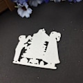 Miniatyrbild 5 av 5: Julgran Pojke Flicka Metall Skärmaskin Stencil Diy Scrapbooking Album Stämpel