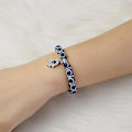 Miniatyrbillede 2 af 5: Perle Armbånd Med Hånd Charm Bangle Tyrkiet Blå Øje Håndled Armbånd Halskæde