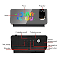 Miniatyrbillede 2 af 5: LED Smart Digital Alarm Clock Projektionstemperaturprojektor LCD-skærm Tid