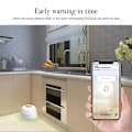 Miniatyrbilde 4 av 5: Tuya Wifi Vannføler Lekkasjedektor Smart Hjem Flomsensor Alarm Lekkasje Flom