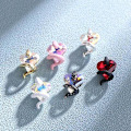 Pikkukuva 4 / 5: 3 kpl DIY kynsien koristeet Käärme ympäri 3D sydän Tekokristalli Charms Nail Art Rhinestones Puhelimen kotelon koristetarvikkeet Manikyyritarvikkeet B