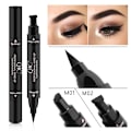 Miniatyrbilde 2 av 5: 2-i-1 Vinget Stempel Flytende Eyeliner Blyant Øyne Sminke Vannfast Rask Tørking Varig Kosmetikk