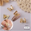 Miniatyrbillede 1 af 5: 5-pak sommerfugl neglekunst smykker charms krystal 3d roterende sommerfugl charms H940