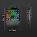 Miniatyrbild 5 av 5: Gamingtangentbord Enhand Rgb Ljusstarka Bakgrundsbelysning SpelTangentbord För Spel