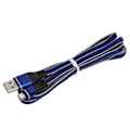 Miniatyrbild 4 av 5: Nylonflätad Micro USB-snabbladdningskabel för Android-telefoner - Blå (förlängd)