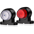 Miniatyrbilde 1 av 5: 2 stk 8 LED røde og hvite tilhenger sidemarkeringslys 12v 24v