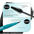 Pikkukuva 2 / 5: 4d Silk Fiber Mascara, vedenpitävä volyymi- ja pituusmascara, paksumpi ja tuuheampi eyeliner, vedenpitävä nopeasti kuivuva eyeliner-kynä