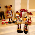 Miniatyrbillede 4 af 5: Plush Julefigurer Hjemmedekoration 3 stk