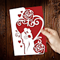 Miniatyrbild 2 av 5: Metallstansar Bröllopsinbjudan Diy Scrapbooking Dekorativ Prägling Papper