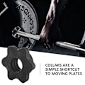 Miniatyrbillede 3 af 5: 2 par Dumbbell Hex Møtrik, Dumbbell Stang Møtrik, Kraver Til Barbells Træning Sport