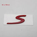 Miniatyrbillede 1 af 5: Bagmærke til Cayenne S Bogstav Logo Bagklap Bagklap Navneskilt Emblem 82 x 38 red