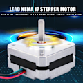 Miniatyrbillede 3 af 5: 2 stk. 17hs08-1004s 4-tråds Nema 17 Stepper Motor 20mm 1a 13ncm(18.4oz.in) 42 Motor Nema17 Stepper Til