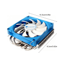 Miniatyrbild 4 av 5: 4 värmerör CPU-kylare Rgb 103mm Pwm 4 stift PC-radiator tyst för Intel/ Adms