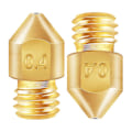 Miniatyrbillede 1 af 2: 6 stk. 3d-printer messing kobber ekstruderdyse Mk8 0,4 mm til Creality Cr-6 Se 3d-printer 1,75 mm filament