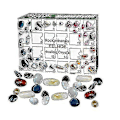 Miniatyrbild 4 av 4: 24-delad Aura Healing Crystal Stone Healing Crystal Gem Set, Julnedräkningskalender, Perfekt julklapp