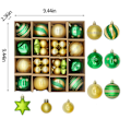 Miniatyrbild 3 av 3: Julgransdekoration 42 st julgranskulor prydnader för julgran, delikat julgransdekoration baubles set krossäkra plast julgranskulor