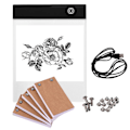 Miniatyrbilde 1 av 5: Bærbar Flip Book Kit Med Lyspute Tavle Led Lysboks 3 Nivå Lysstyrkekontroll 300 Ark Flipbook Papir Med Bindeskruer For Tracing Og Dr