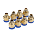 Miniatyrbillede 3 af 5: 10 stk. 8mm PC8-1 Han-gevind lige hurtigkobling luftledning pneumatiske tryk i fittings