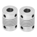 Miniatyrbillede 1 af 4: Motoraksel 8mm til 8mm Samling Spiralformet Bjælke Kobling Kobling D18l25