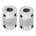 Pikkukuva 1 / 4: Moottorin akselin 8mm - 8mm liitos, kierteinen palkkikytkin, liitin D18l25