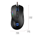 Miniatyrbild 4 av 5: RGB Gaming Mus Kabelbunden Programmerbar Ergonomisk USB Möss 3200 Dpi 6 Knappar & 6