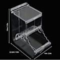 Miniatyrbilde 3 av 5: Automatisk Hamstermatdispenser - Stor Kapasitet Transparent Akryl Dispenser for Små Dyr som Marsvin, Fugl og Kanin