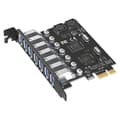7 portar USB 3.0 PCI-adapterkort USB-expansionskort, PCIe-riserkort för PC, Linux / Windows XP/ 7/