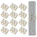 Miniatyrbillede 1 af 4: Servietringe, 12 stk. Guld Servietringe, Servietringholdere til spisning