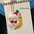 Miniatyrbillede 8 af 9: Tegneserie Plys Juledukke Doll Vedhæng Julemand Elg Snemand Nøglering Skoletaske Dekoration Vedhæng curly christmas glove bead chain