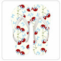 Miniatyrbilde 1 av 5: Tøfler mønster sommer kule tøfler dame tøfler PVC hjemmesko herre produsent white butterfly cherry 42-43