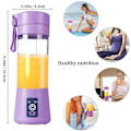 Miniatyrbillede 3 af 5: (Blå) Bærbar Smoothie Blender, Personlig Blender med 6 3D Blade, USB Genopladelig Juicer, til Hom
