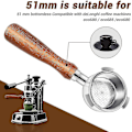 Pikkukuva 4 / 5: 51mm pohjaton portafilter yhteensopiva Delonghi kahvikoneiden kanssa Ec680